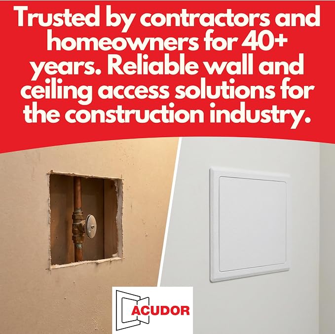 Acudor Hinged Access Panel for Drywall, PA-3000 Plastic 12 x 12 Inch - Image 10