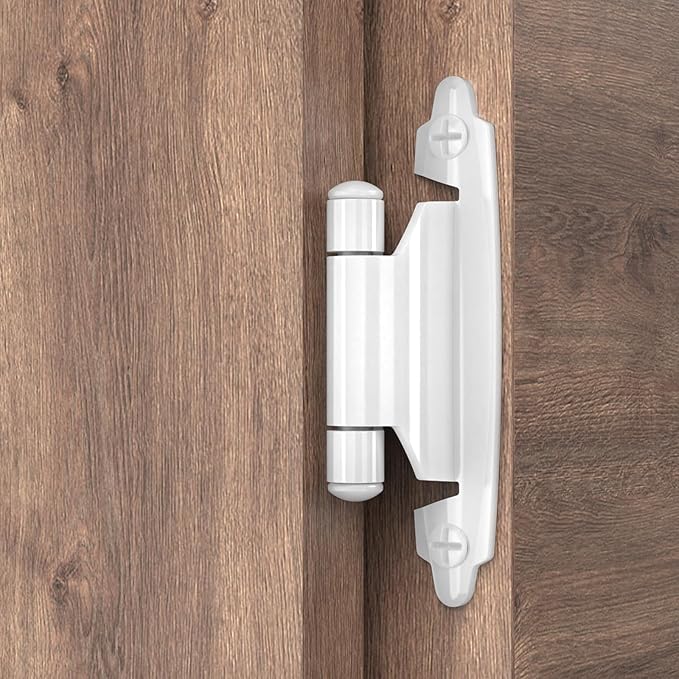 3/8 Inch Inset Cabinet Hinges, 25 Pairs Self Closing Flush Face Mount Hinges - Image 2