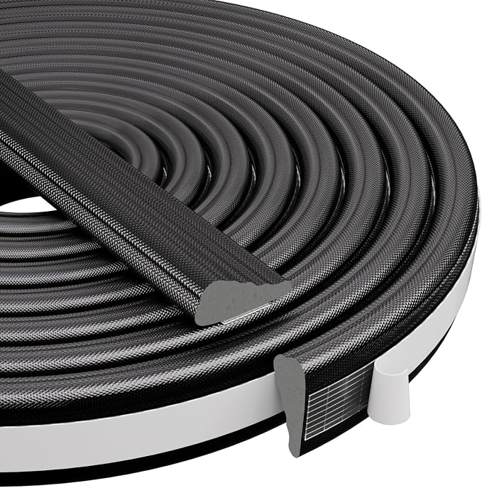 Kneelisa Wedge-Shape Window Weather Stripping Door Frame Seal 2Pcs×196” Black by KNEELISA