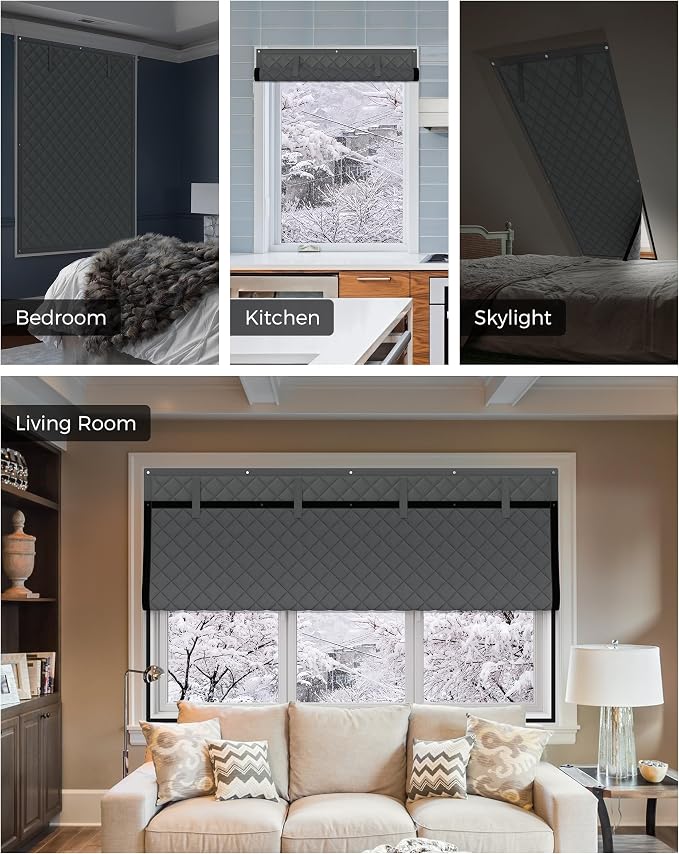 Augblinds Window Insulation for Winter, Curtain Size 46 x 62 Inch, Thermal - Image 7