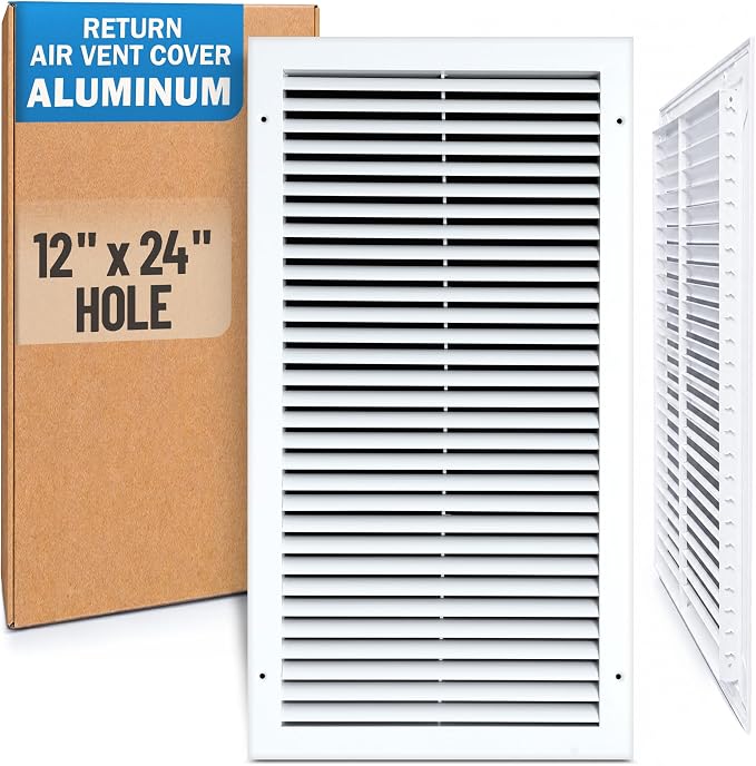 Fits 12x24 Hole | Aluminum Return Air Grille by Handua | Vent Cover Grill by Handua
