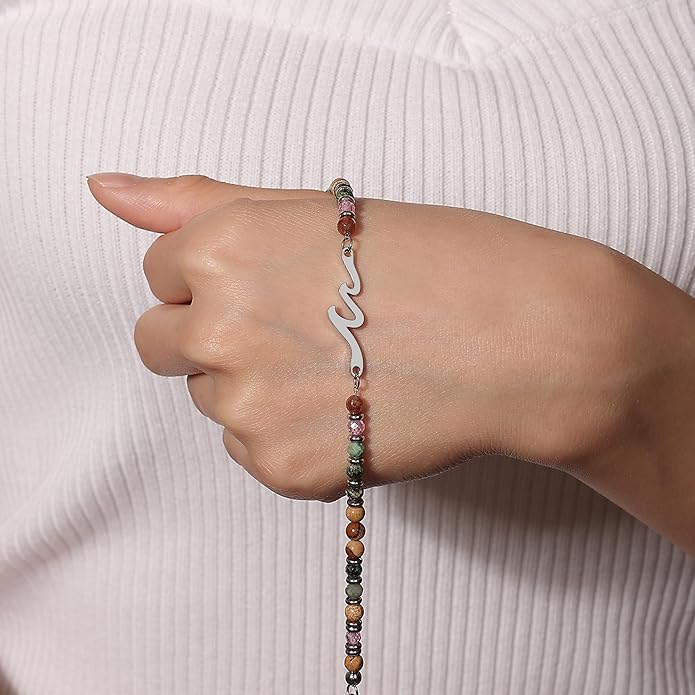 TONY & SANDY Friend Gifts for Women, Unique Valentine's Day Gifts for Her, Sister Gifts from Sister, Wave Bracelet, Christmas Birthday Gifts for Women, Bestie Friendship Bracelets