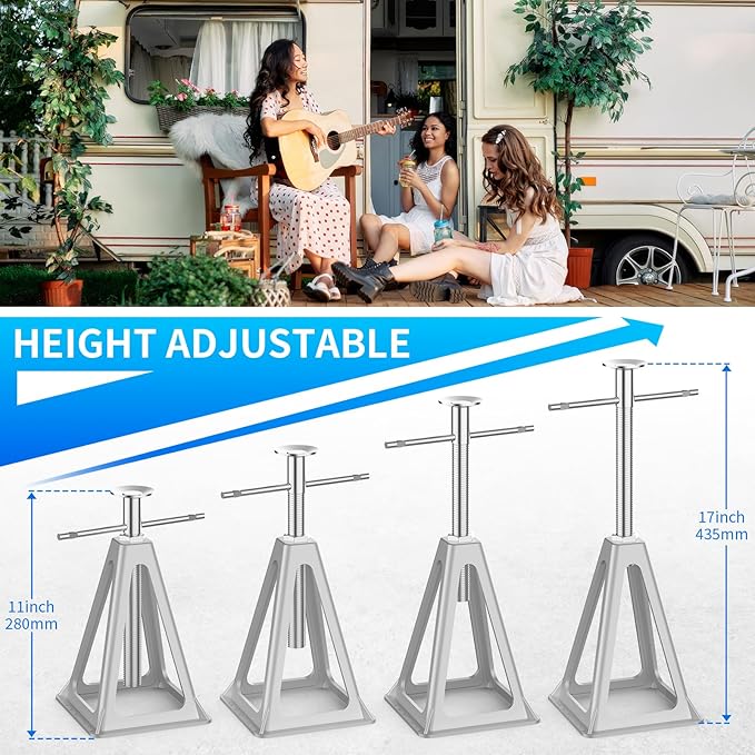 BEBOBLY RV Stack Jacks 4 Pack, Screw Jack Stands - Image 4