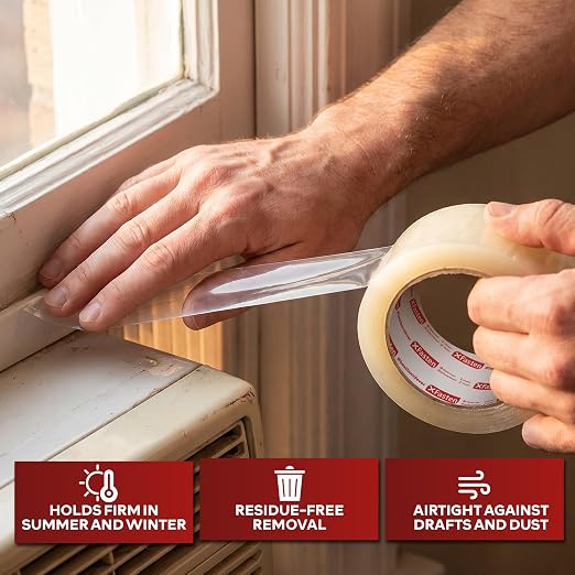 XFasten Window Tape for Winter 2-Inch x 30-Yards 1.5” Core, Residue-Free Window - Image 2