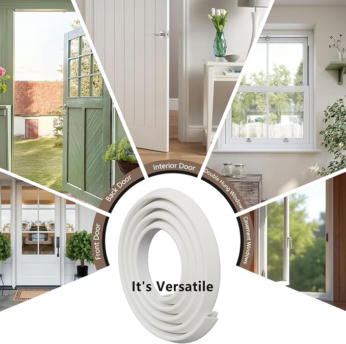9.8 Ft V Shape Weather Stripping Door Seal Window Insulation Strip | Dense Foam - Image 7