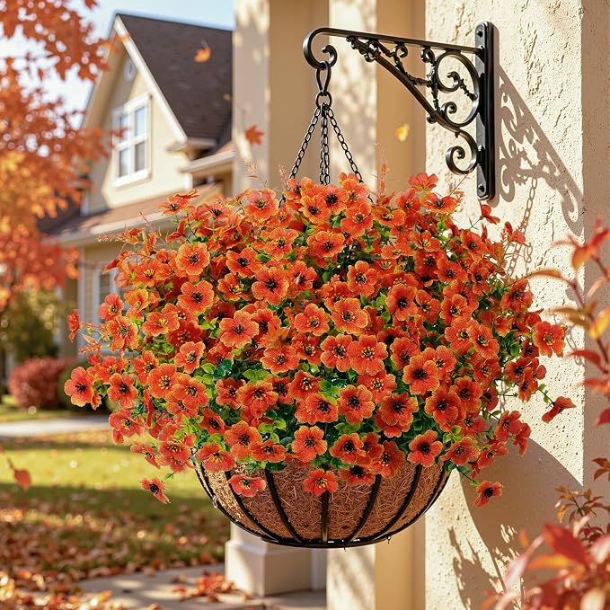 SHareconn 48Pcs Artificial Fall Flowers UV Resistant Fake Mums - Image 6