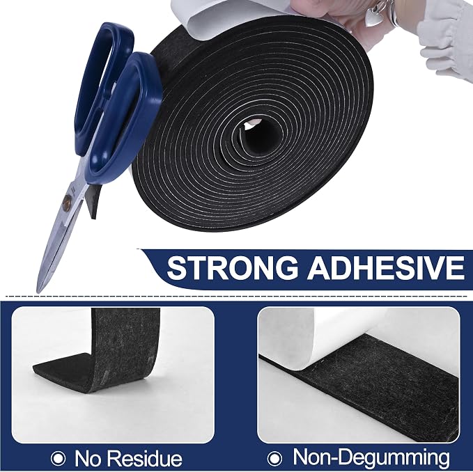 20Ft Foam Tapes Self Adhesive Seal Strips 1In x 3/4In x 10Ft Each Roll - Image 3