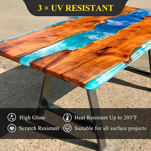 TAKIMO 16OZ 3X UV Resistant Crystal Clear Epoxy Resin Kit, 1:1 High Gloss | - Image 5