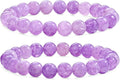 Bivei Natural Gemstone Semi Precious Healing Crystals Handmade Stretchy Round Beads Bracelet,Stocking Stuffers for Women Enhance Positive Energy