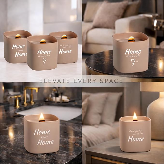 Set of 3 Premium Scented Soy Candles Gift Set | Home Collection – White Musk - Image 6
