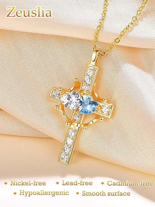 Valentine's Day Gifts for Wife 925 Sterling Silver Double Birthstone Pendant Necklaces I Love You for Always and Forever Necklace Anniversary Birthday Gifts for Wife Girlfriend Mom Her