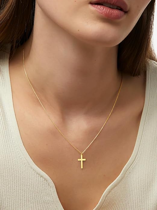 Layered Gold Necklaces for Women, Stackable Dainty 14K Gold Silver Plated Trendy Simple Heart Diamond Cross Bow Circle Pendant Paperclip Choker Dot Chain Necklace,Jewelry Set Gifts for Women