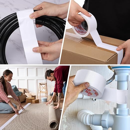 3 Pack White Duct Tape 2IN x 60Yd Total Heavy Duty Waterproof Tape | All - Image 9