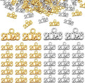 Larrel 140 Pcs 2026 Charms for Crafts, Alloy 2026 Charms for Ornaments, 1.4×0.9cm/0.56×0.36in Mini Letter Charm for Jewelry Making DIY Graduation Tassel Charm Supplies(Gold, Silver)