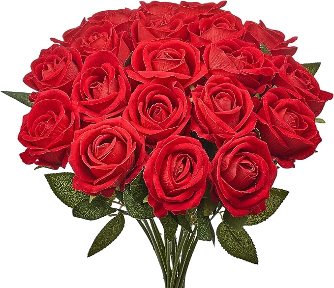 VEVOR Artificial Flowers, Faux Red Bridal Shower - Image 10