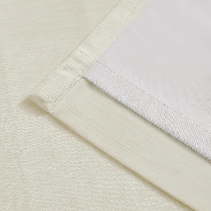 Vision Home Champagne Ivory Velvet Pinch Pleated Blackout Curtains 40"Wx90L | 2 - Image 5