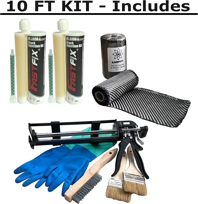 Concrete Crack Repair KIT-Carbon Fiber Concrete reinforcing Fiber - Image 3