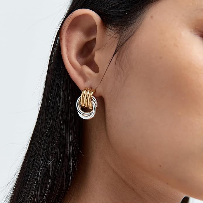 Heaven Mayhem Baby Knot Earrings – Modern Twisted Knot Design – Bold Everyday Jewelry
