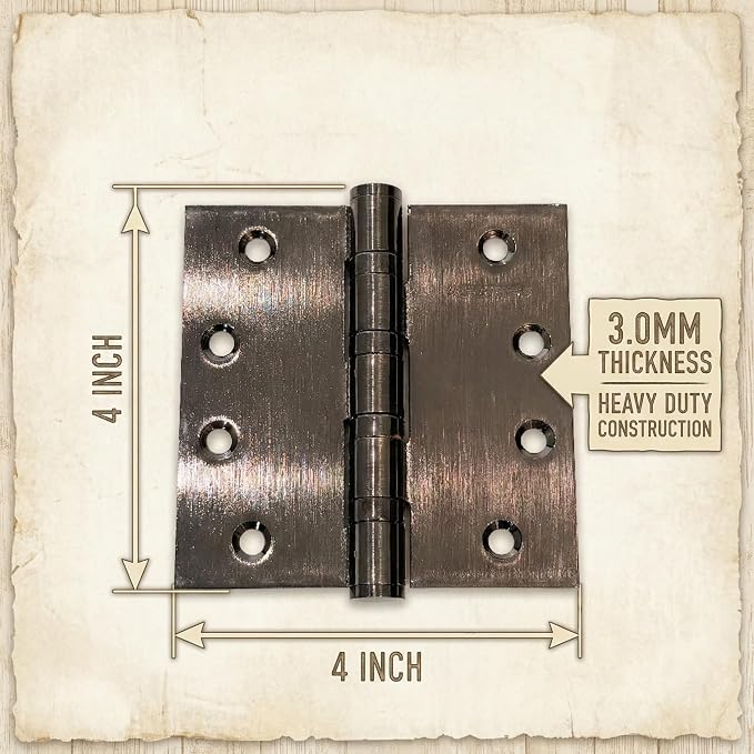 KSDCRMS Red Bronze 4 inch Stainless Steel Door Hinges, Heavy Duty - Image 7