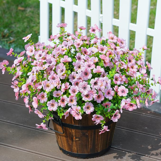 florisso Artificial Flowers for Outdoors Daisy 12 Bundles for Decor | Faux - Image 5