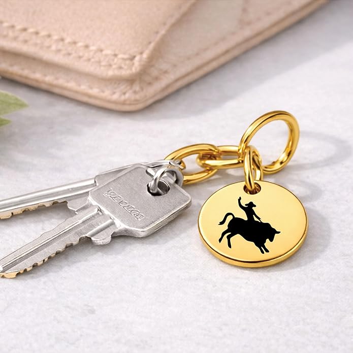 SM Design Western Charm Set of 4 – Stainless Steel Western Charms for Bracelets & Necklaces – Cowgirl, Ranch & Country Style Jewelry Charms – Western Gift for Women & Moms