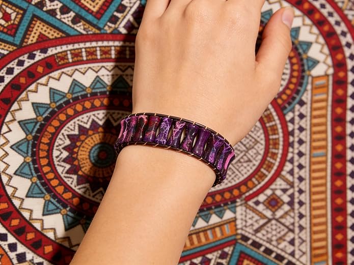Chakra jewelry gifts Bracelets for Women，Handmade Natural Stone Healing Bracelets，hippie boho Friendship gifts Jewelry for women