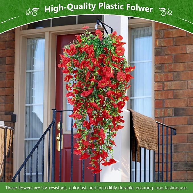 4-Pack Fake Hanging Plants, Faux Hanging Plant Artificial Greenery - Image 2
