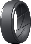 ThunderFit Men's Silicone Rings 10mm Wide 2.5mm Thick Rubber Bands, Breathable, Variety Multipack 1-10