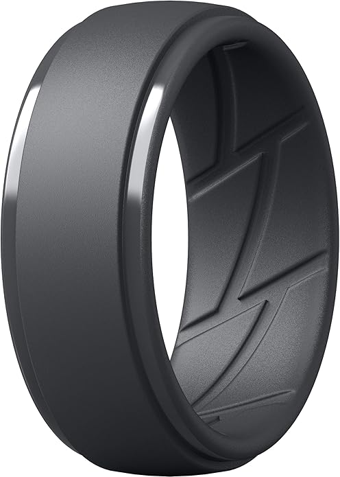 ThunderFit Men's Silicone Rings 10mm Wide 2.5mm Thick Rubber Bands, Breathable, Variety Multipack 1-10