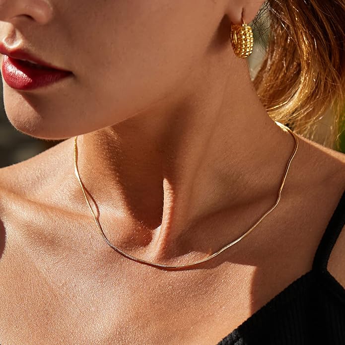 Dainty Layered Choker Necklace 18k gold Plated Y Pendant Commemorative coin Necklace Multilayer Bar Disc Necklace Adjustable Layering Choker Necklaces fashion jewelry for Women Girls