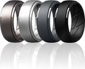 ThunderFit Men's Silicone Rings 10mm Wide 2.5mm Thick Rubber Bands, Breathable, Variety Multipack 1-10