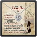 TRYNDI To My Daughter Necklace from Dad - Christmas Gifts for Daughter, Granddaughter, Daughter-In-Law, Women's Jewelry Gifts for Women Birthday, Valentine's Day, Mother's Day