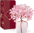 Rose Quartz Crystal Tree of Life Unique Birthday Gifts by KARMAPLEDGE
