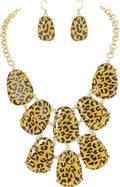 Firstmeet Chunky Bubble Statement Collar Necklace with Earrings for Women