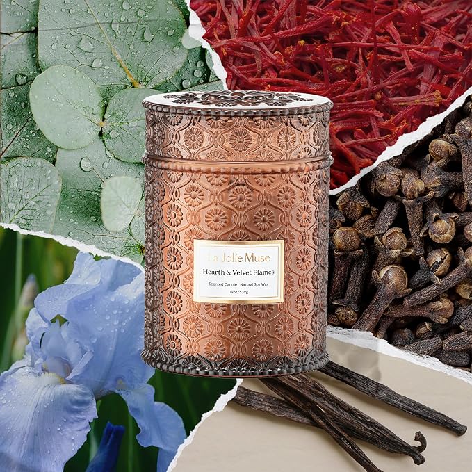 LA JOLIE MUSE Hearth & Velvet Flames Scented Candle - Image 2