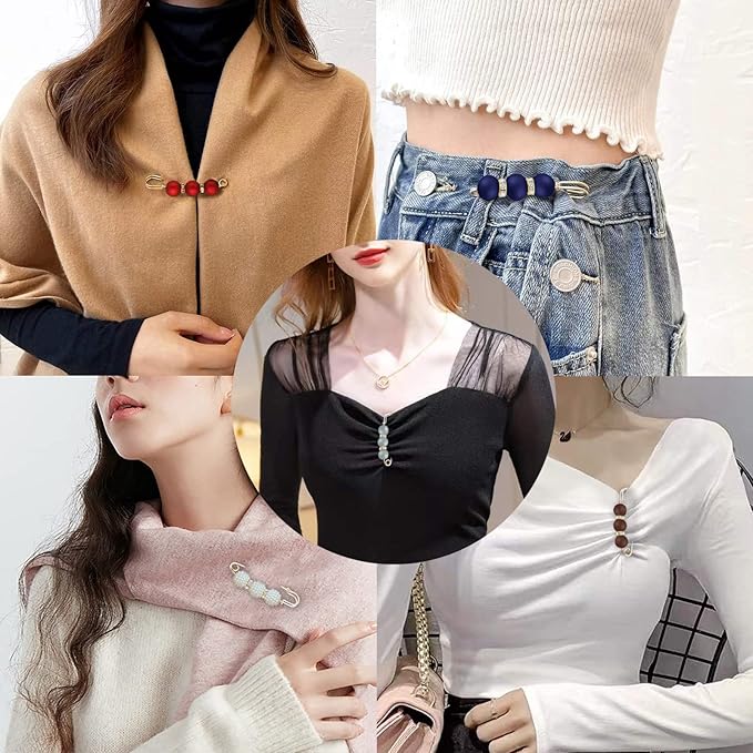 Fashion Pearl Brooch, Sweater Shawl Pearl Pin, Elegant and Fashionable, Enhance your Temperament, Suitable for a Variety of Occasions to Wear (Mixed color)