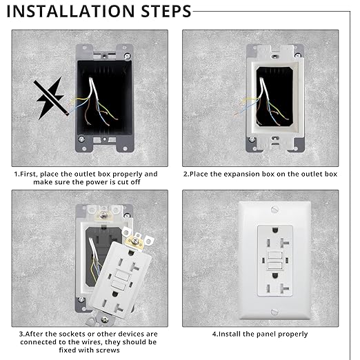 1-Gang Outlet Box Extender, Non-Metallic Electrical Box Extender - Image 4