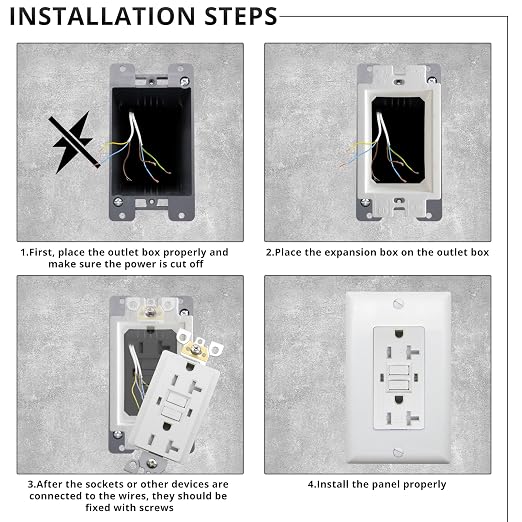 Outlet Box Extender 2-Gang, Non-Metallic Electrical Box Extender - Image 4