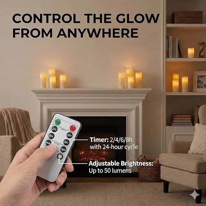 Waterproof Flameless Candles, Flickering Indoor Outdoor Candles - Image 2