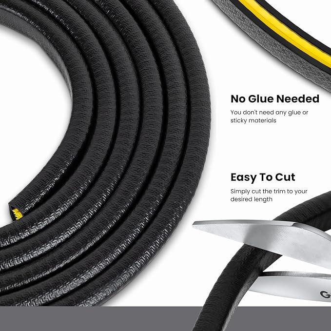 Edge Trim Black Large, Fits Edge 1/4 Inch, Length 10 Feet - Image 4