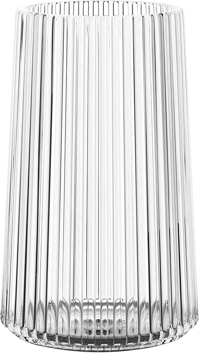 Clear Glass Vase for Flower, Flower Vase for Bouquet, Modern Glass Vases by MARTAGE