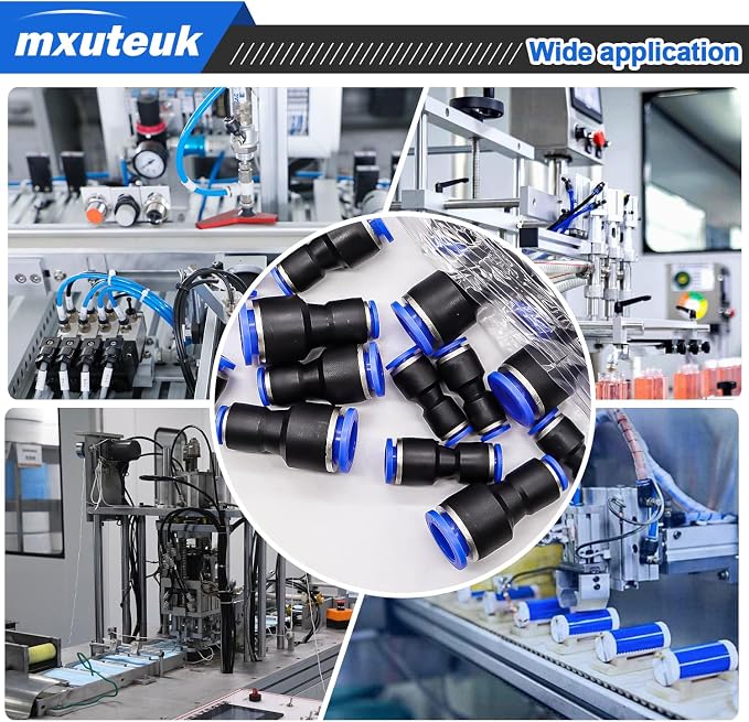 mxuteuk Quick Connect Air Hose Fittings, 5 Size Push to Connect Fittings - Image 5