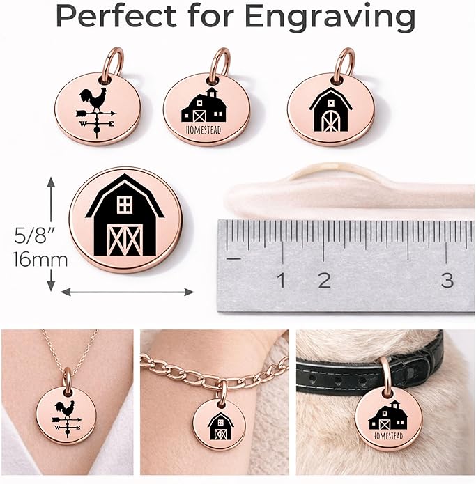 SM Design Western Charm Set of 4 – Stainless Steel Western Charms for Bracelets & Necklaces – Cowgirl, Ranch & Country Style Jewelry Charms – Western Gift for Women & Moms
