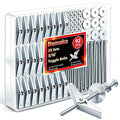 92Pcs 3/16 Inch Toggle Bolts for Drywall, Butterfly Anchors Heavy Duty Drywall by Bemaka