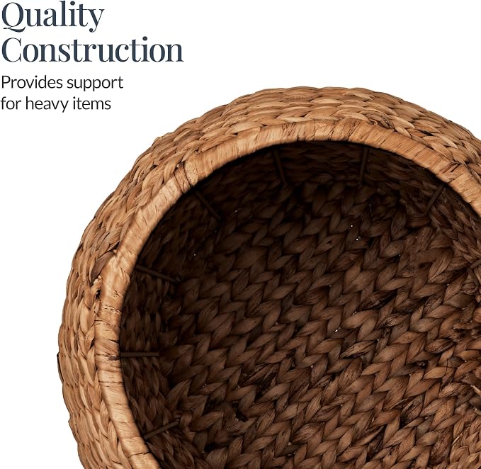 Best Choice Products Scalloped Multipurpose Hyacinth Storage Basket, Plant Décor - Image 9