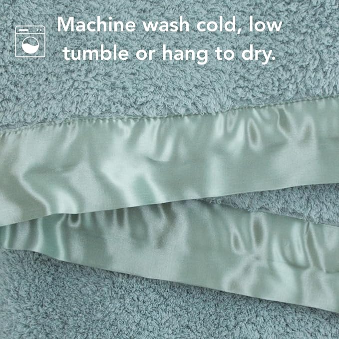 Little Giraffe Chenille Baby Blanket – 29x35” Soft Chenille with Satin Trim, Sage | Ultra-Soft, Gentle & Safe, Lightweight & Breathable for Newborns & Toddlers