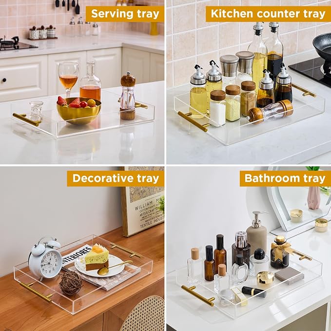 12"x16" Clear Acrylic Serving Tray - Image 5