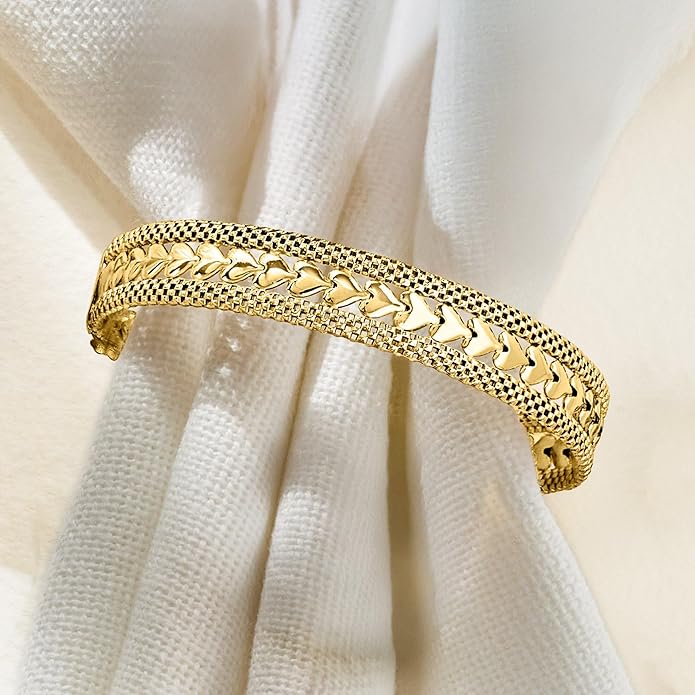 Ross-Simons Italian Silver Heart Motif Bracelet