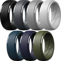 ThunderFit Men's Silicone Rings 10mm Wide 2.5mm Thick Rubber Bands, Breathable, Variety Multipack 1-10