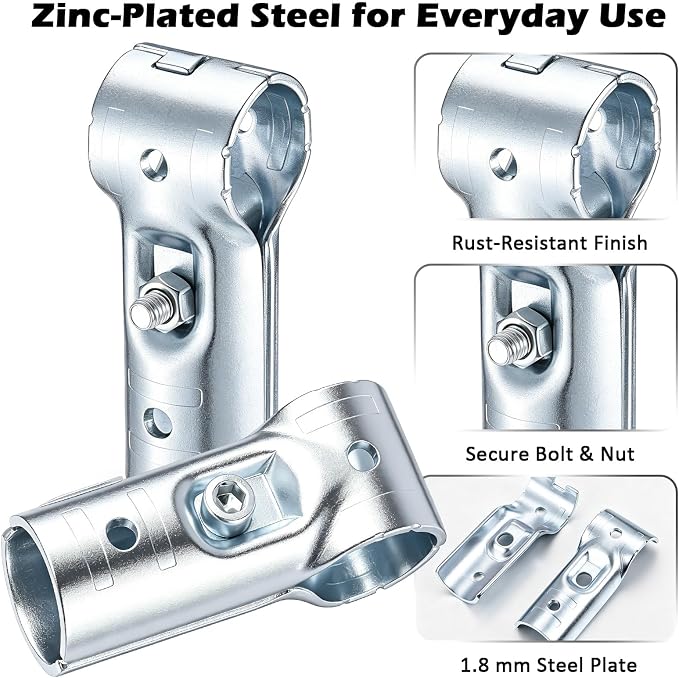 30 Pcs T Maker Pipe Connectors Tee Clamps Fits Emt Conduit, 1/2" | Zinc Plated - Image 3